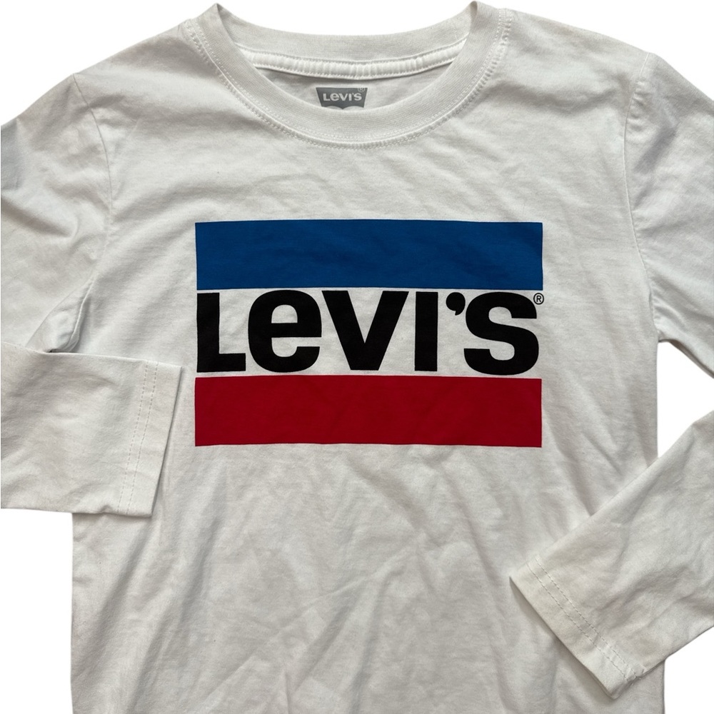 Levi’s Youth Boys Long Sleeve T-Shirt White Size Medium 10-12 Levi’s Colorful